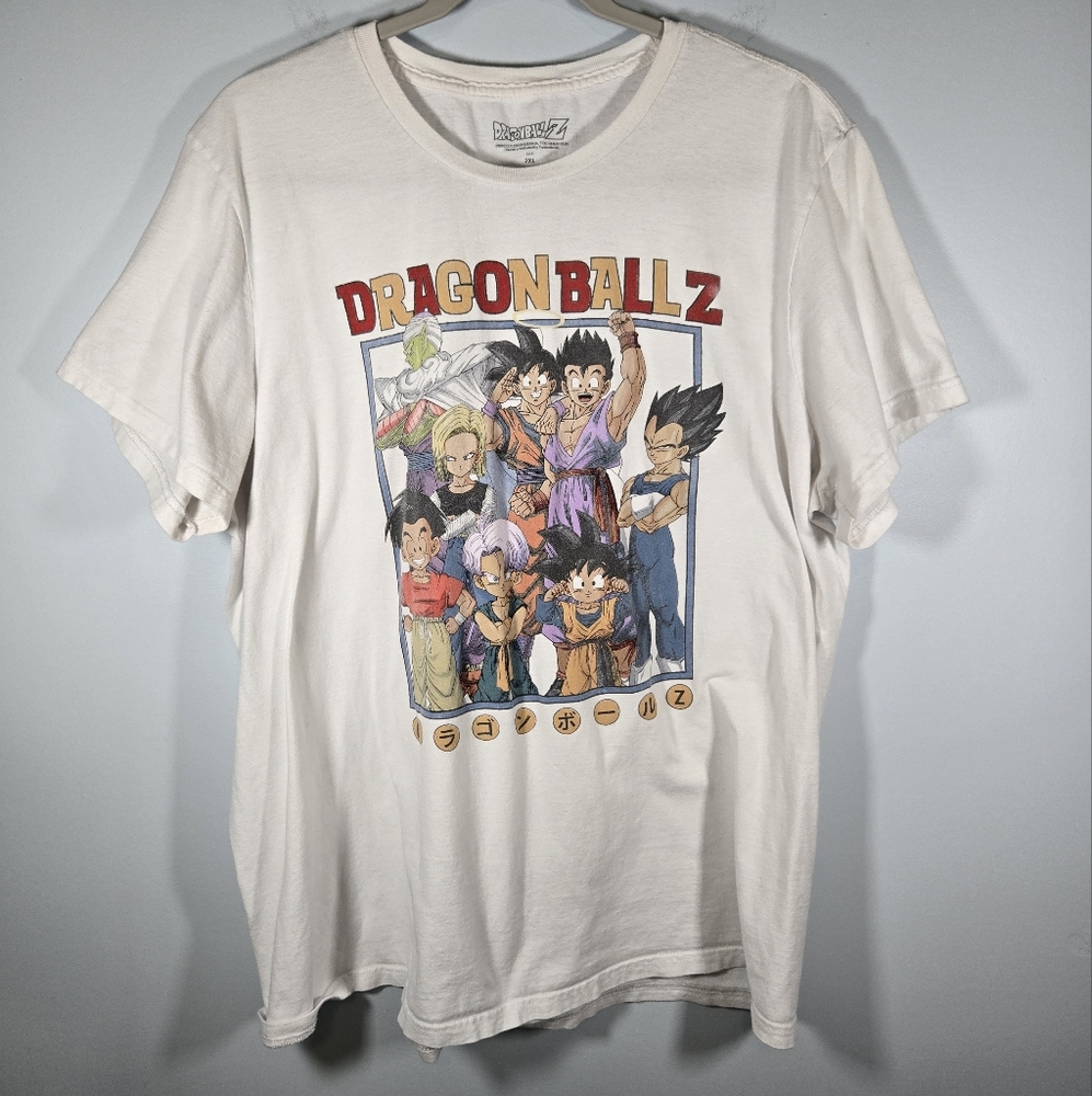 Dragon Ball‎ Z Anime Graphic T-Shirt Men’s Size 2XL White Short Sleeve Tee